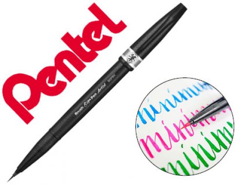 Caneta pincel pentel artist cor cinza , Pentel , 154679 , 0884851035868